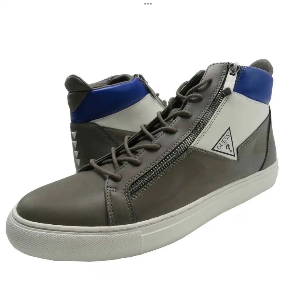 GUESS Men’s BARI Colorblock Logo High Top Sneakers size 12